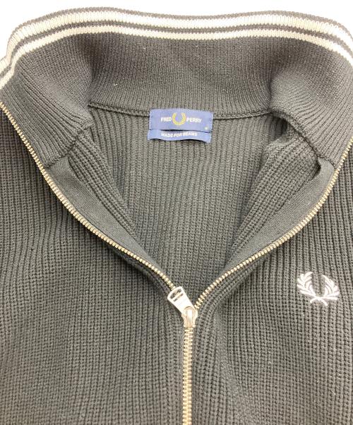 FRED PERRY（フレッドペリー）FRED PERRY (フレッドペリー) BEAMS (ビームス) 別注ドライバーズニット ブラック サイズ:Mの古着・服飾アイテム