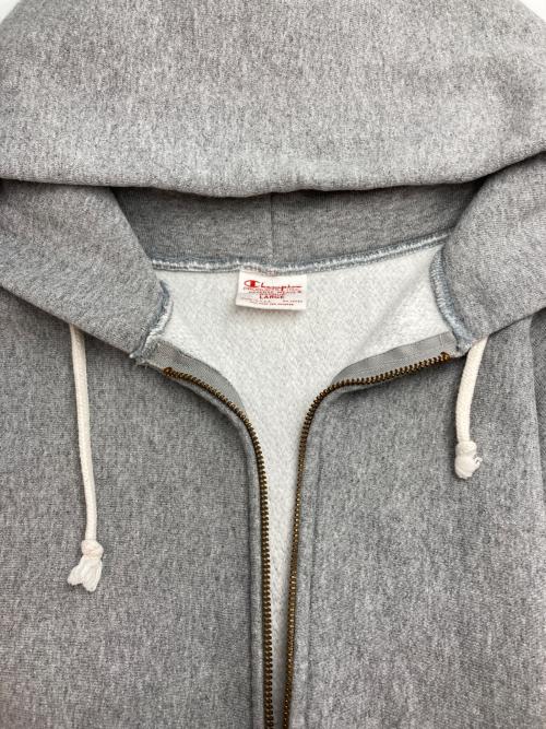 Champion REVERSE WEAVE（チャンピオン リバース ウィーブ）Champion REVERSE WEAVE (チャンピオン リバース ウィーブ) リバースウィーブジップパーカー グレー サイズ:Lの古着・服飾アイテム