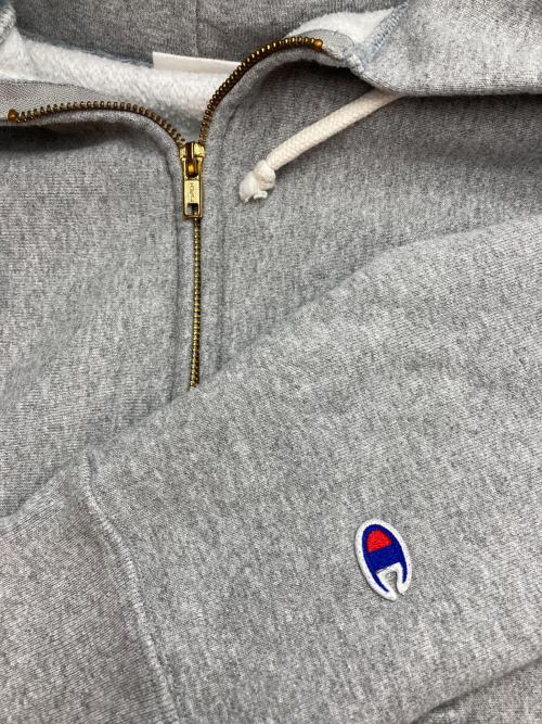 Champion REVERSE WEAVE（チャンピオン リバース ウィーブ）Champion REVERSE WEAVE (チャンピオン リバース ウィーブ) リバースウィーブジップパーカー グレー サイズ:Lの古着・服飾アイテム
