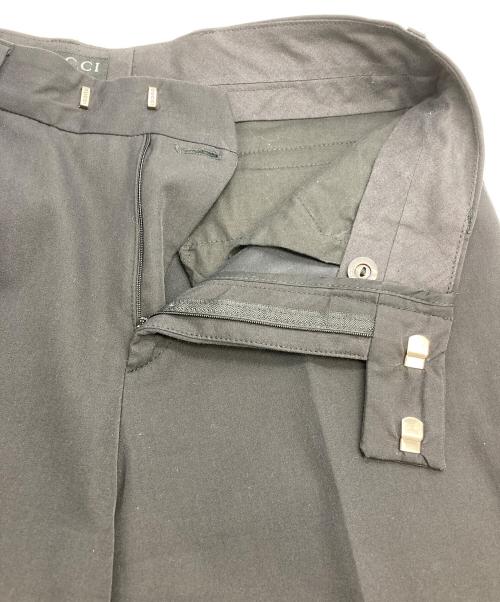 GUCCI（グッチ）GUCCI (グッチ) ストレートスラックス ブラック サイズ:40の古着・服飾アイテム