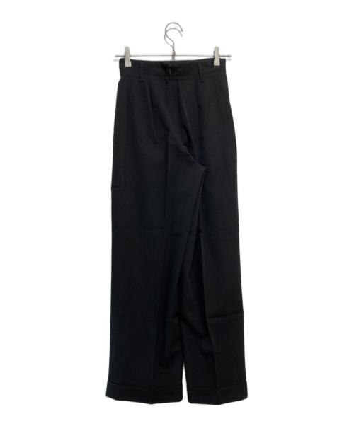 Jean Paul Gaultier homme（ジャンポールゴルチェオム）Jean Paul Gaultier homme (ジャンポールゴルチェオム) ワイドスラックス ブラック サイズ:40の古着・服飾アイテム