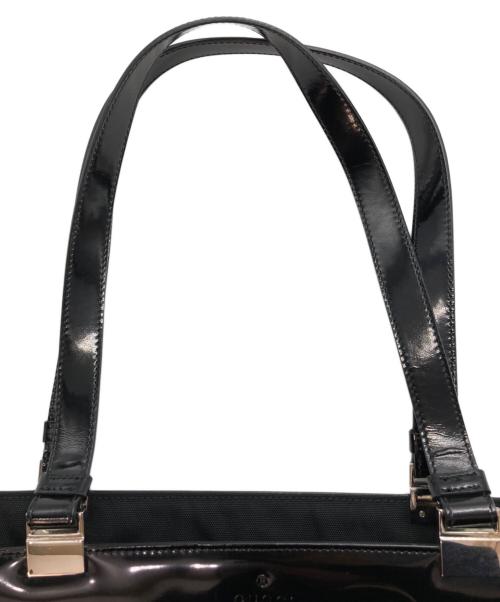 GUCCI（グッチ）GUCCI (グッチ) 切替トートバッグ ブラックの古着・服飾アイテム