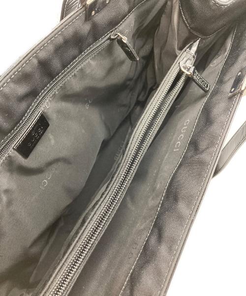 GUCCI（グッチ）GUCCI (グッチ) 切替トートバッグ ブラックの古着・服飾アイテム