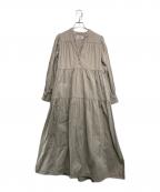Healthy DENIMヘルシーデニム）の古着「LYCHEEカフタンティアードマキシワンピース」｜ベージュ