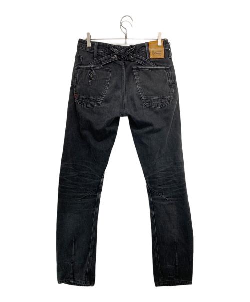 Denham（デンハム）Denham (デンハム) CROSS BACK MIJNV CARROT FIT ブラック サイズ:76cm (W30)の古着・服飾アイテム