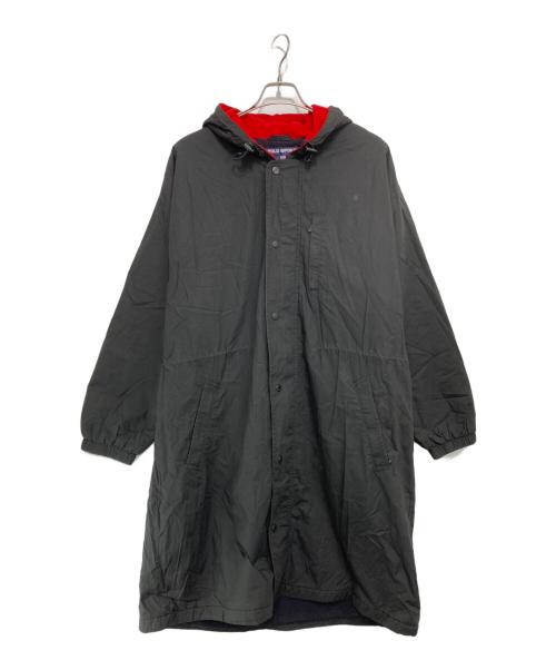 POLO SPORT（ポロスポーツ）POLO SPORT (ポロスポーツ) 裏フリースフーデッドコート ブラック×レッド サイズ:Lの古着・服飾アイテム