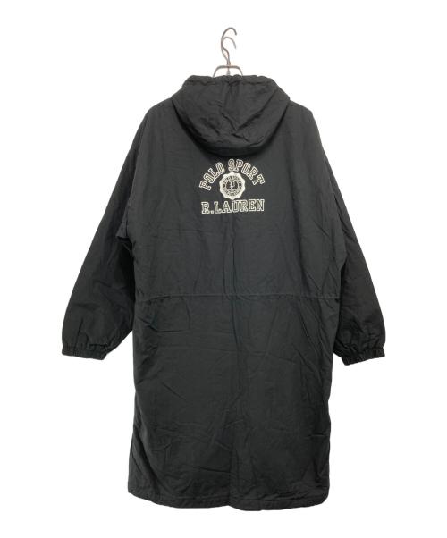 POLO SPORT（ポロスポーツ）POLO SPORT (ポロスポーツ) 裏フリースフーデッドコート ブラック×レッド サイズ:Lの古着・服飾アイテム