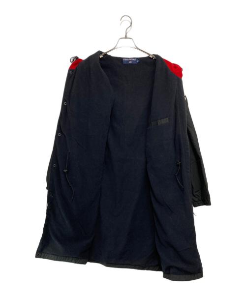 POLO SPORT（ポロスポーツ）POLO SPORT (ポロスポーツ) 裏フリースフーデッドコート ブラック×レッド サイズ:Lの古着・服飾アイテム
