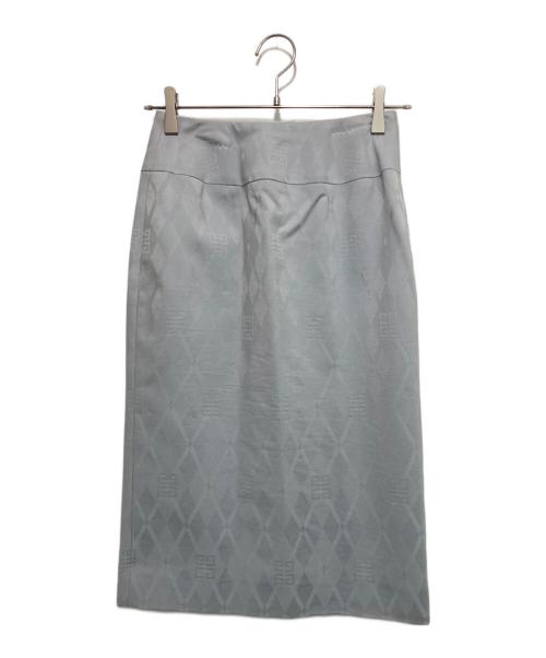 GIVENCHY（ジバンシィ）GIVENCHY (ジバンシィ) ロゴスリットスカート グレー サイズ:36の古着・服飾アイテム