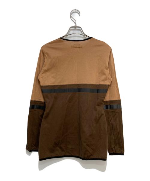 Jean Paul Gaultier FEMME（ジャンポールゴルチエ フェム）Jean Paul Gaultier FEMME (ジャンポールゴルチエ フェム) 穴加工ロングスリーブカットソー ブラウン サイズ:40の古着・服飾アイテム