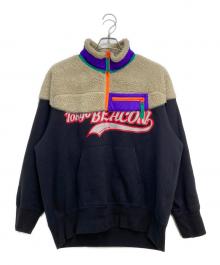 kolor/BEACON（カラービーコン）の古着「ハーフジップボアスウェット」｜ベージュ