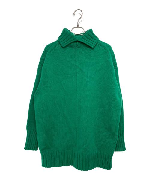 TOMORROW LAND（トゥモローランド）TOMORROW LAND (トゥモローランド) ウールカシミヤ ハイネックプルオーバー グリーン サイズ:Sの古着・服飾アイテム