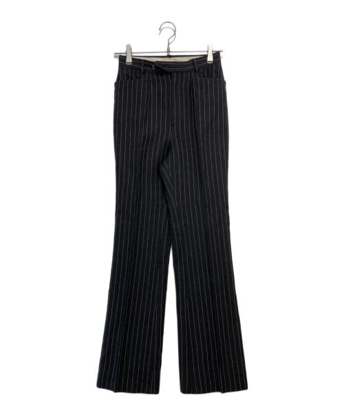 GUCCI（グッチ）GUCCI (グッチ) ストライプウールスラックス ブラック サイズ:40の古着・服飾アイテム