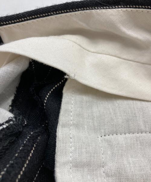 GUCCI（グッチ）GUCCI (グッチ) ストライプウールスラックス ブラック サイズ:40の古着・服飾アイテム