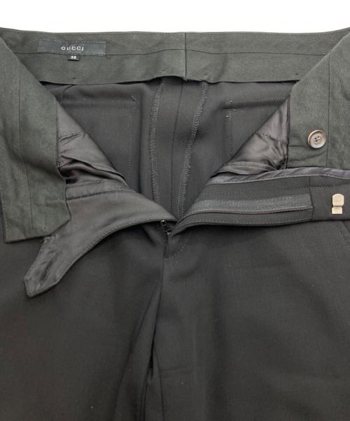 GUCCI（グッチ）GUCCI (グッチ) ウールスラックス ブラック サイズ:38の古着・服飾アイテム