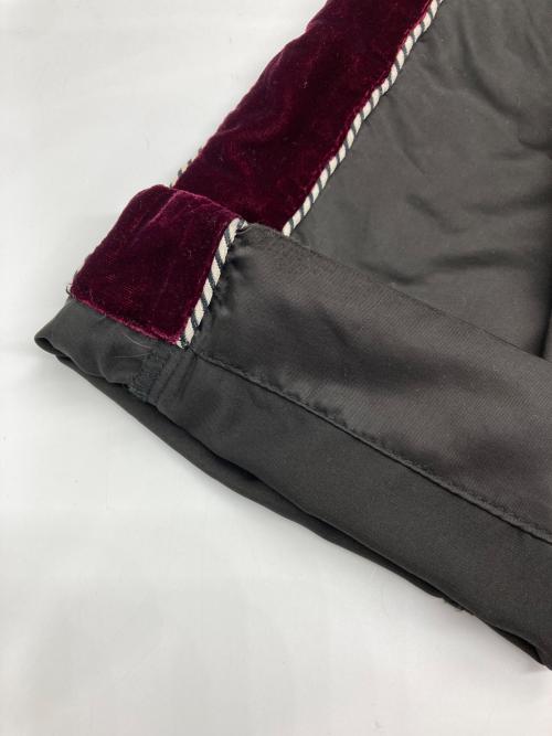 DIESEL（ディーゼル）DIESEL (ディーゼル) ベロア切替刺繍サテンパンツ ブラック サイズ:Sの古着・服飾アイテム
