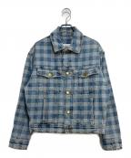 AMI Alexandre Mattiussiアミアレクサンドルマテュッシ）の古着「チェックデニムジャケット」｜インディゴ