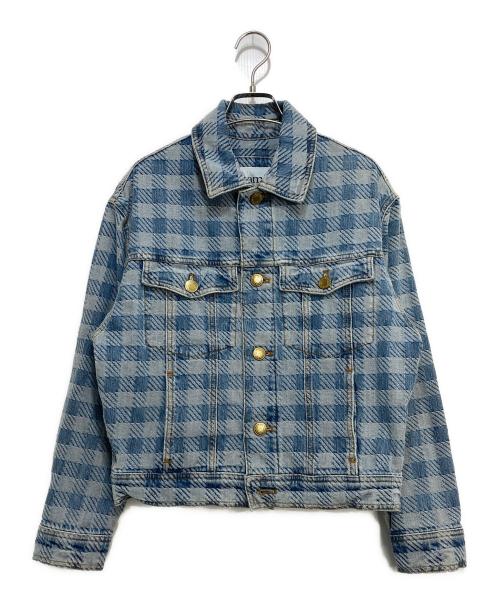 AMI Alexandre Mattiussi（アミアレクサンドルマテュッシ）AMI Alexandre Mattiussi (アミアレクサンドルマテュッシ) チェックデニムジャケット インディゴ サイズ:XXSの古着・服飾アイテム