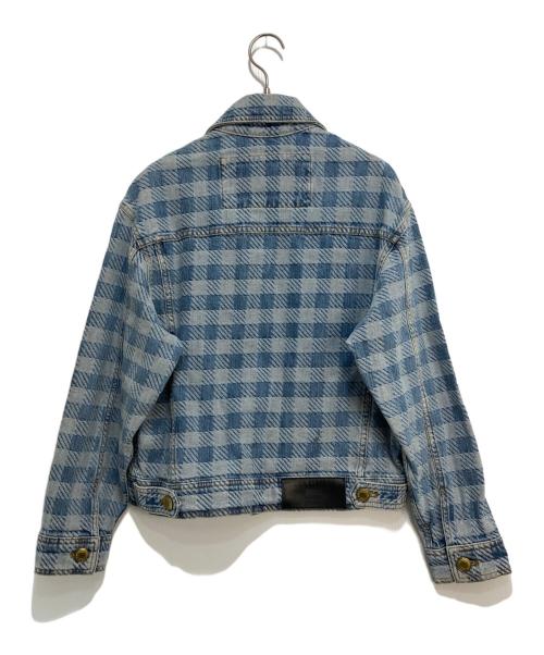 AMI Alexandre Mattiussi（アミアレクサンドルマテュッシ）AMI Alexandre Mattiussi (アミアレクサンドルマテュッシ) チェックデニムジャケット インディゴ サイズ:XXSの古着・服飾アイテム