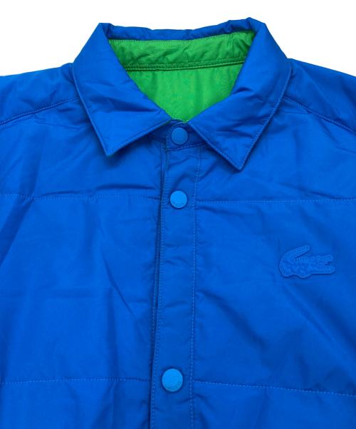 LACOSTE（ラコステ）LACOSTE (ラコステ) リバーシブルキルトオーバーシャツ ブルー×グリーン サイズ:Sの古着・服飾アイテム