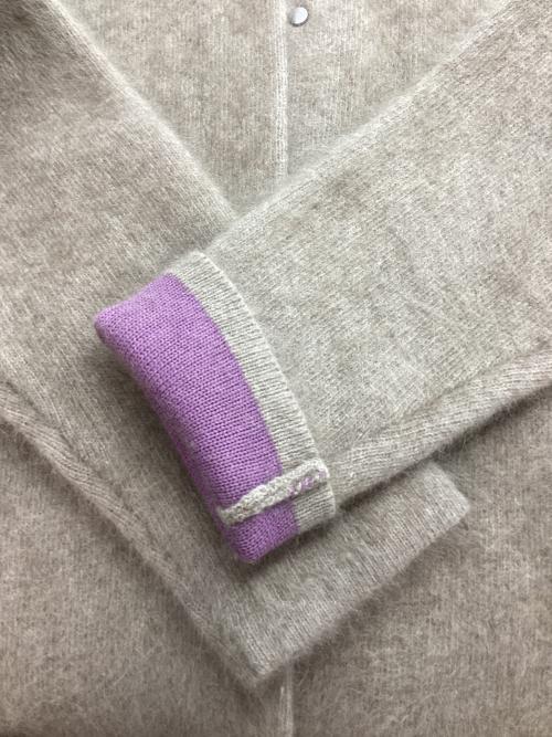 ELENDEEK（エレンディーク）ELENDEEK (エレンディーク) ラクーンカーディガン ベージュ サイズ:Fの古着・服飾アイテム