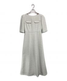 HER LIP TO（ハーリップトゥ）の古着「Charlotte Tweed Dress」｜ホワイト×ミントグリーン