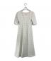 HER LIP TO (ハーリップトゥ) Charlotte Tweed Dress ホワイト×ミントグリーン サイズ:M 未使用品：8000円