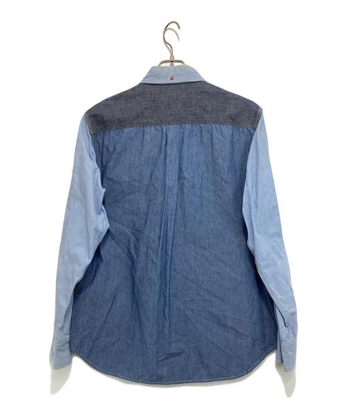 GANRYU（ガンリュウ）GANRYU (ガンリュウ) パッチワークデニムシャツ インディゴ サイズ:Mの古着・服飾アイテム