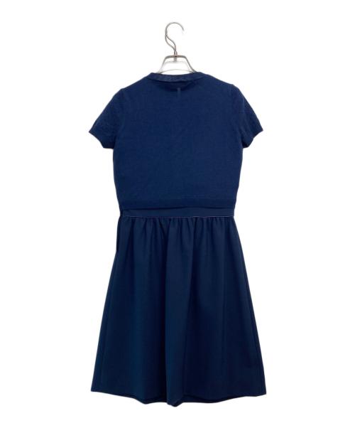 RED VALENTINO（レッドヴァレンティノ）RED VALENTINO (レッドヴァレンティノ) レイヤードワンピース ネイビー サイズ:40の古着・服飾アイテム