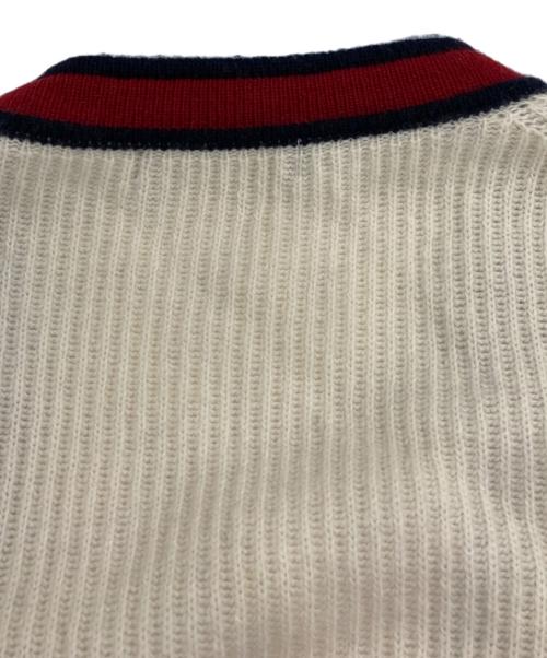 heliopole（エリオポール）heliopole (エリオポール) WOOL NYLON LIB CARDIGAN ベージュ サイズ:38の古着・服飾アイテム