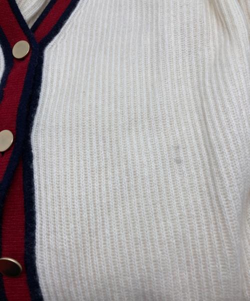 heliopole（エリオポール）heliopole (エリオポール) WOOL NYLON LIB CARDIGAN ベージュ サイズ:38の古着・服飾アイテム