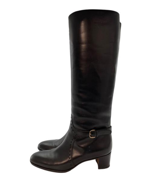 TANINO CRISCI（タニノクリスチー）TANINO CRISCI (タニノクリスチー) ロングブーツ ブラック サイズ:37の古着・服飾アイテム