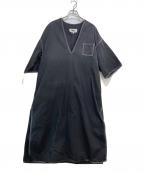 MM6 Maison Margielaエムエムシックスメゾンマルジェラ）の古着「OVERSIZE DRESS WITH POCKETS」｜ブラック