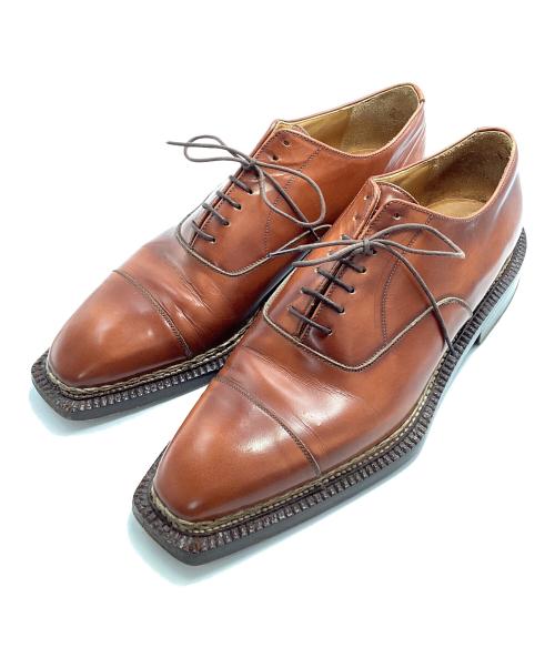 ENZO BONAFE（エンツォボナフェ）ENZO BONAFE (エンツォボナフェ) 内羽ストレートチップレザーシューズ ブラウン サイズ:71/2の古着・服飾アイテム