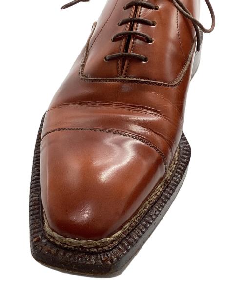ENZO BONAFE（エンツォボナフェ）ENZO BONAFE (エンツォボナフェ) 内羽ストレートチップレザーシューズ ブラウン サイズ:71/2の古着・服飾アイテム
