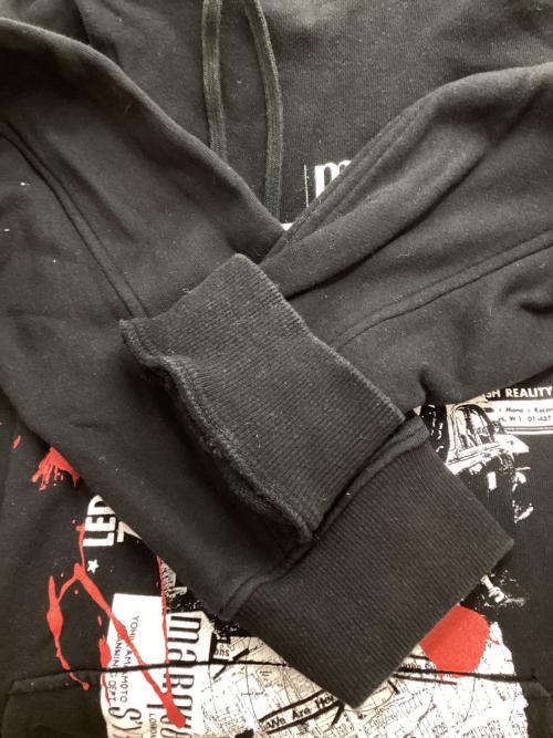 s'yte（サイト）s'yte (サイト) marquee club (マーキークラブ) コラボプリントパーカー ブラック サイズ:4の古着・服飾アイテム