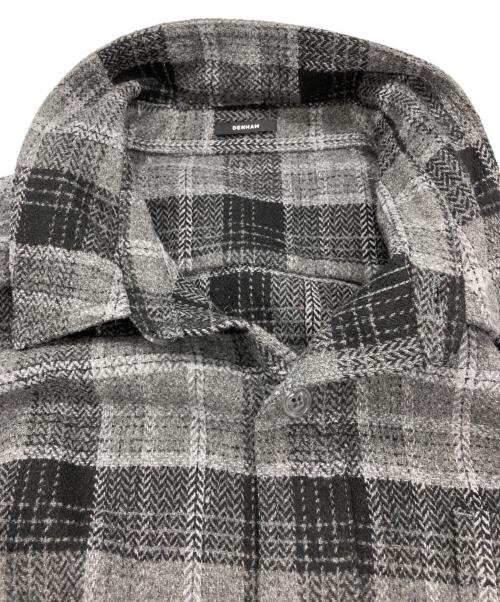 Denham（デンハム）Denham (デンハム) Burton Check Overshirt グレー×ブラック サイズ:XLの古着・服飾アイテム
