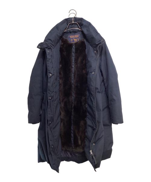 WOOLRICH（ウールリッチ）WOOLRICH (ウールリッチ) ラビットファーコンビダウンコート ネイビー サイズ:Sの古着・服飾アイテム