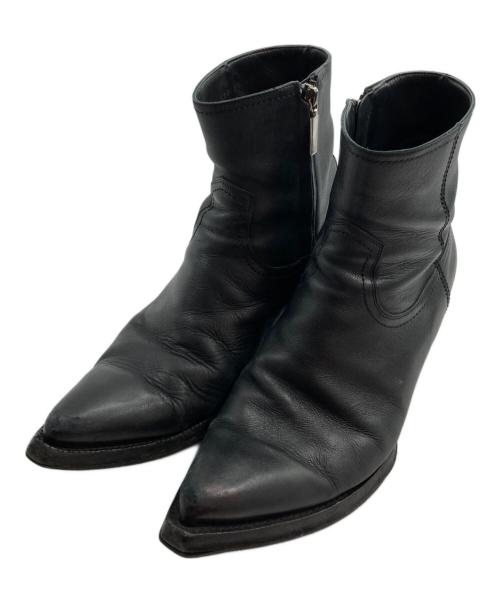 Saint Laurent Paris（サンローランパリ）Saint Laurent Paris (サンローランパリ) ルーカス サイドジップヒールブーツ ブラック サイズ:42の古着・服飾アイテム