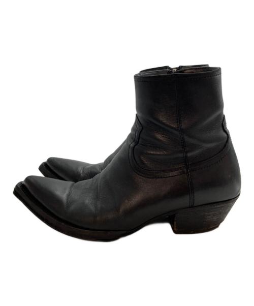 Saint Laurent Paris（サンローランパリ）Saint Laurent Paris (サンローランパリ) ルーカス サイドジップヒールブーツ ブラック サイズ:42の古着・服飾アイテム