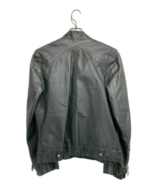 MARCO TAGLIAFERRI（マルコタリアフェリ）MARCO TAGLIAFERRI (マルコタリアフェリ) ジップレザージャケット グリーン サイズ:46の古着・服飾アイテム
