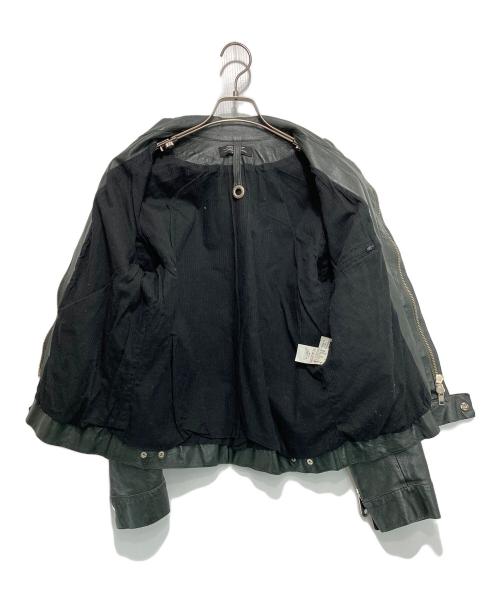 MARCO TAGLIAFERRI（マルコタリアフェリ）MARCO TAGLIAFERRI (マルコタリアフェリ) ジップレザージャケット グリーン サイズ:46の古着・服飾アイテム