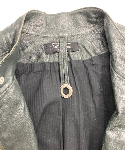 MARCO TAGLIAFERRI（マルコタリアフェリ）MARCO TAGLIAFERRI (マルコタリアフェリ) ジップレザージャケット グリーン サイズ:46の古着・服飾アイテム