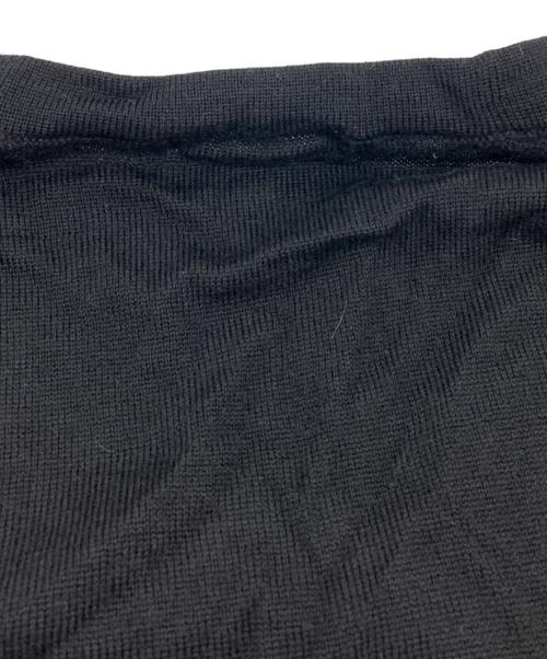 BURBERRY BLACK LABEL（バーバリーブラックレーベル）BURBERRY BLACK LABEL (バーバリーブラックレーベル) ホース刺繍 Vネックニットカーディガン ブラック サイズ:2の古着・服飾アイテム