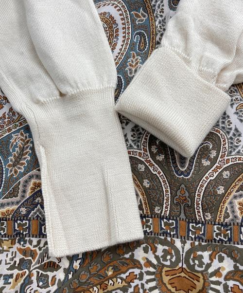 ETRO（エトロ）ETRO (エトロ) スカーフ切替タートルネックニット アイボリー サイズ:44の古着・服飾アイテム