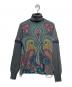 ETRO（エトロ）の古着「ペイズリー切替タートルネックニット」｜グレー