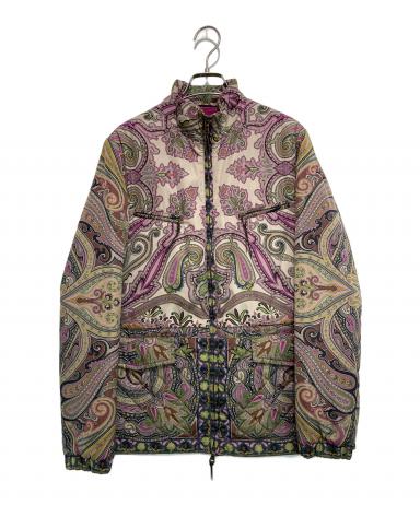 ルビー ⭐️ETRO エトロ　スエードジャケット　ペイズリー柄　ヤギ革 中古・古着通販】ETRO (エトロ) ペイズリー柄中綿ジャケット ベージュ