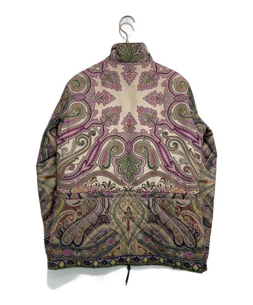 ETRO（エトロ）ETRO (エトロ) ペイズリー柄中綿ジャケット ベージュ×ピンク サイズ:44の古着・服飾アイテム