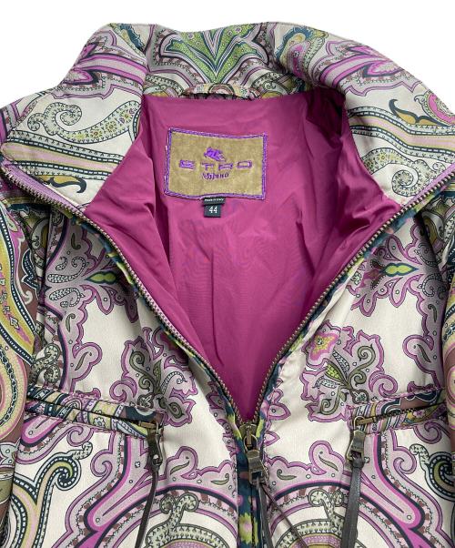 ETRO（エトロ）ETRO (エトロ) ペイズリー柄中綿ジャケット ベージュ×ピンク サイズ:44の古着・服飾アイテム