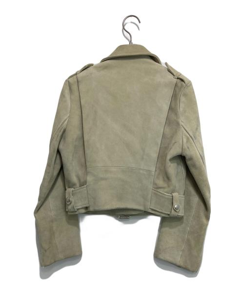 Acne studios（アクネ ストゥディオス）Acne studios (アクネ ストゥディオス) スウェードダブルライダースジャケット ベージュ サイズ:36の古着・服飾アイテム